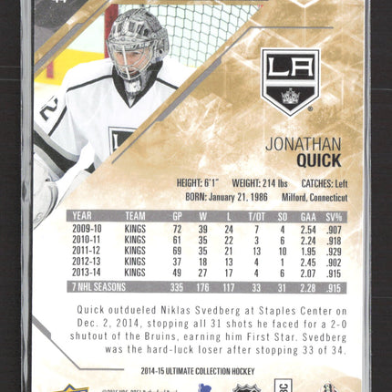 2015 Upper Deck Ultimate Collection Jonathan Quick #44 /299