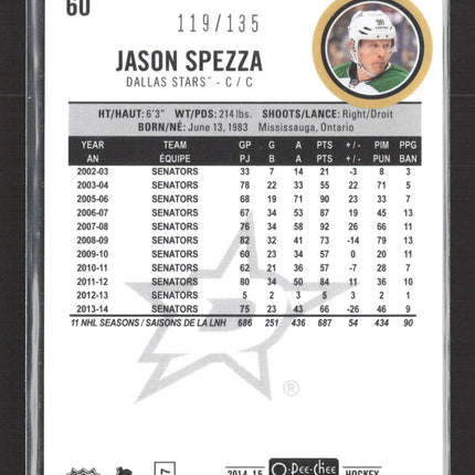 2015 O-Pee-Chee Platinum Jason Spezza #60 Pink Traxx 119/135