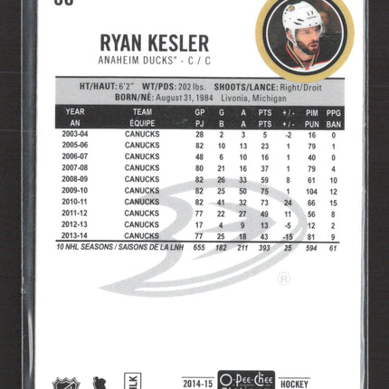 2015 O-Pee-Chee Platinum Ryan Kesler #80 Traxx