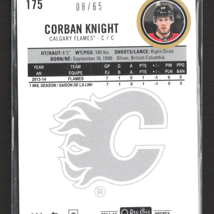2015 O-Pee-Chee Platinum Corban Knight #175 Blue Cubes 08/65