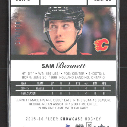 2016 Fleer Showcase Sam Bennett #39 Blue Ice