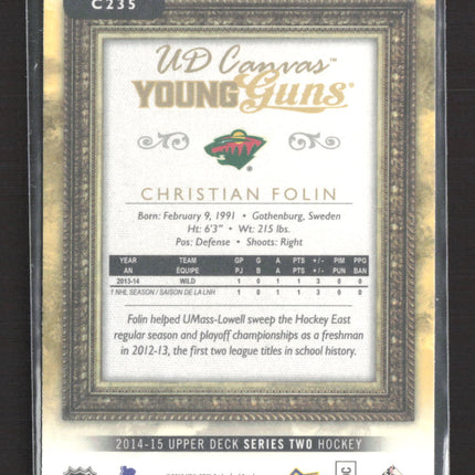 2015 Upper Deck Series Two UD Canvas Young Guns Christian Folin #C235