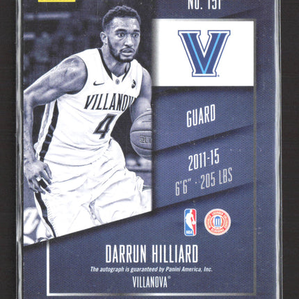 2015 Panini Contenders Draft Picks Darrun Hilliard #151 RC Auto