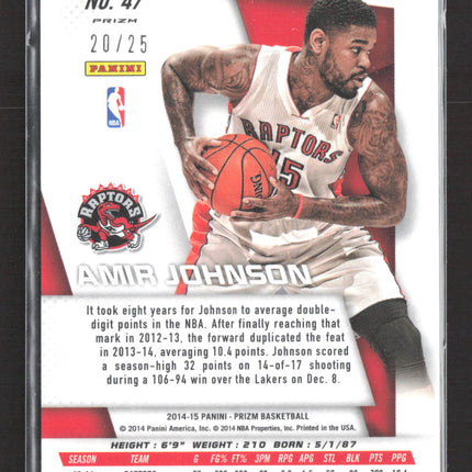 2014 Panini Prizm Amir Johnson #47 Red /25