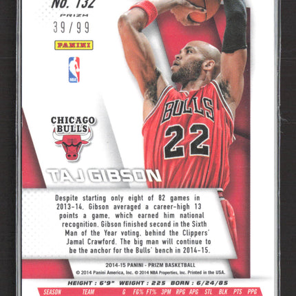 2014 Panini Prizm Taj Gibson #132 Blue 39/99
