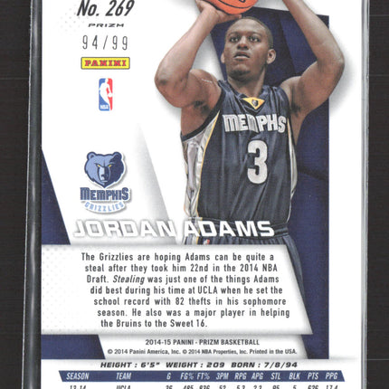 2014 Panini Prizm Jordan Adams #269 Blue 94/99