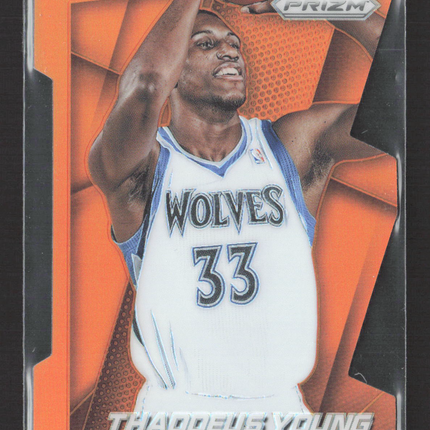 2014 Panini Prizm Thaddeus Young #14 Orange Die-Cut 101/139