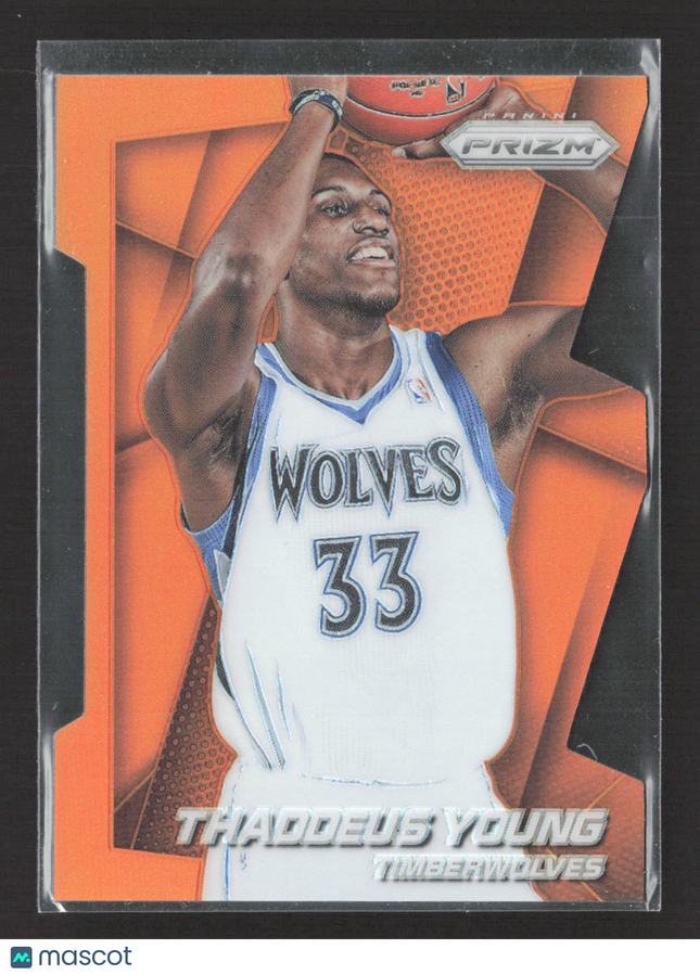 2014 Panini Prizm Thaddeus Young #14 Orange Die-Cut 101/139