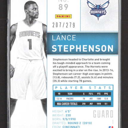 2014 Panini Totally Certified Lance Stephenson #89 Red 207/279