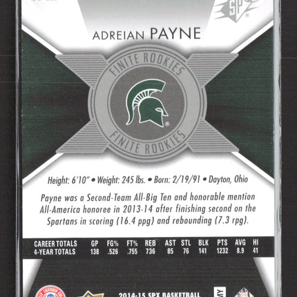 2014 Upper Deck SPx Finite Rookies Adreian Payne #FI-AP 107/499