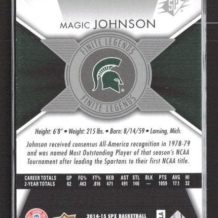 2014 Upper Deck SPx Finite Legends Magic Johnson #F-MJ /799