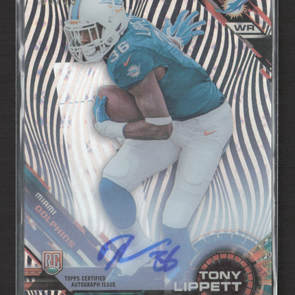 2015 Topps High Tek Tony Lippett #HT-TL Tidal Diffractor 68/99 RC Auto