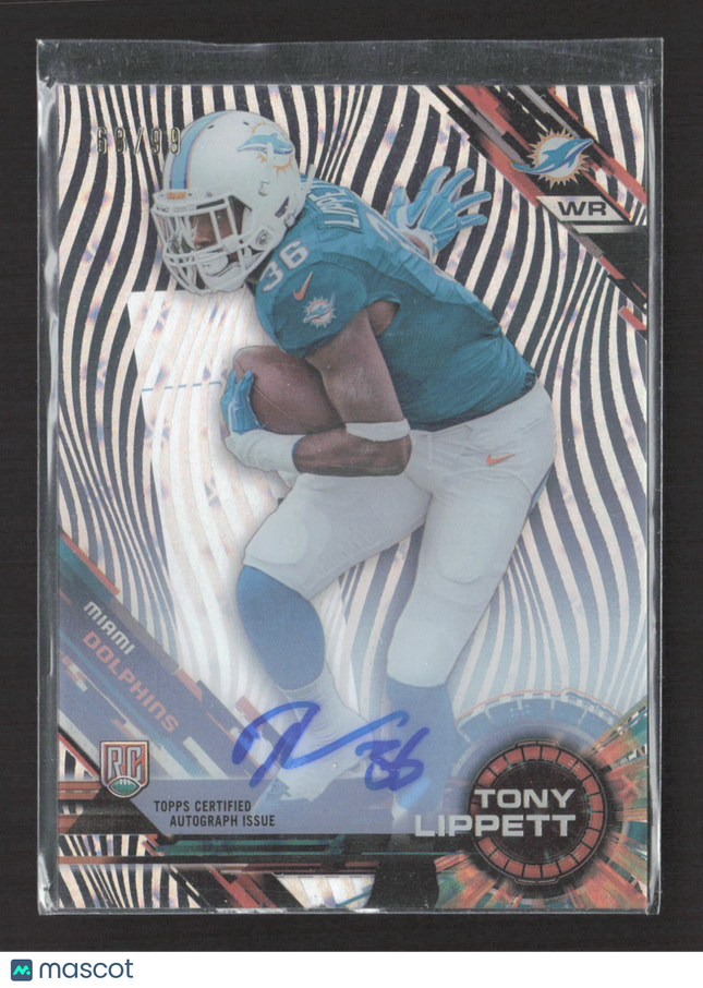 2015 Topps High Tek Tony Lippett #HT-TL Tidal Diffractor 68/99 RC Auto