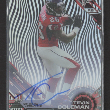 2015 Topps High Tek Tevin Coleman #HT-TC Spiral Diffractor RC Auto