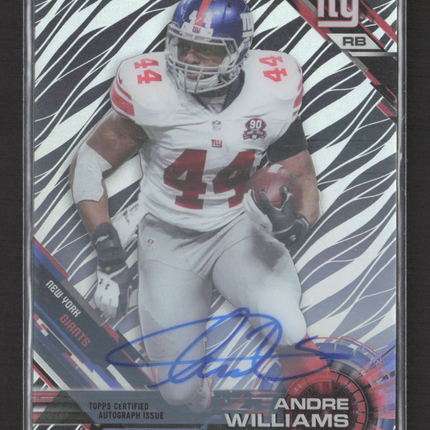 2015 Topps High Tek Andre Williams #HT-AW Zebra Auto
