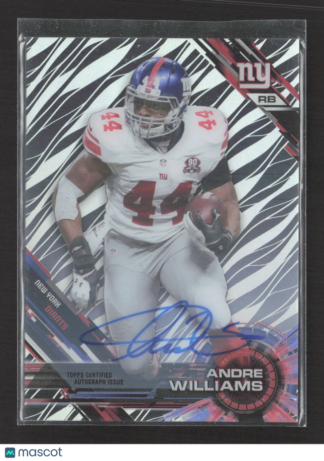 2015 Topps High Tek Andre Williams #HT-AW Zebra Auto