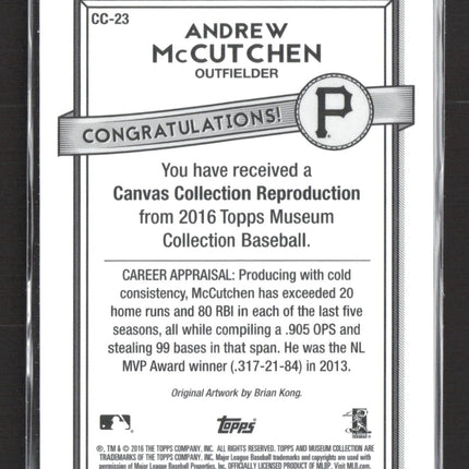 2016 Topps Museum Collection Canvas Collection Andrew McCutchen #CC-23
