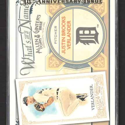 2012 Topps Allen & Ginter What's in a Name Justin Verlander #WIN43