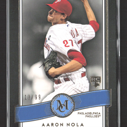 2016 Topps Museum Collection Aaron Nola #77 Blue RC 13/99