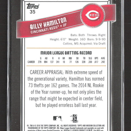 2016 Topps Museum Collection Billy Hamilton #35 Green 176/199