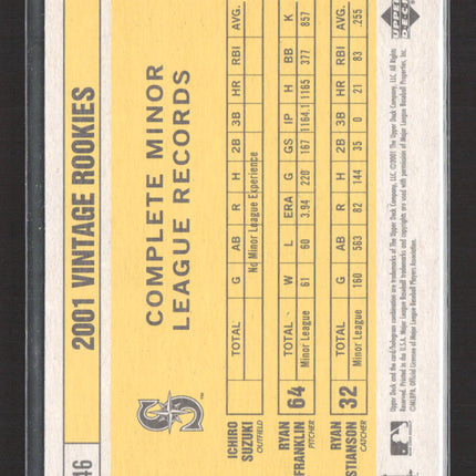 2001 Upper Deck Vintage Ryan Christianson Ichiro Suzuki Ryan Franklin #346