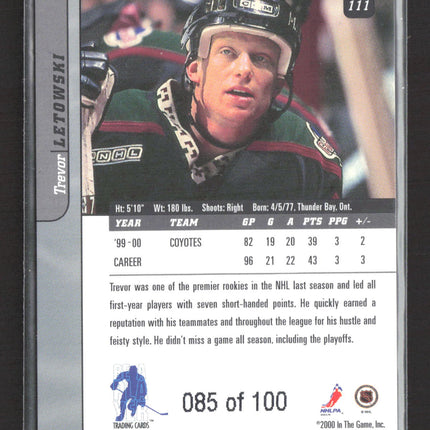 2001 In The Game Signature Series Trevor Letowski #111 /100