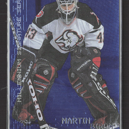 1999 Be A Player Millennium Signature Series Martin Biron #35 /100