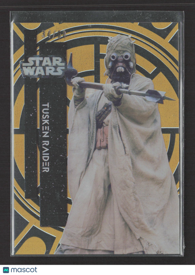 2018 Topps Star Wars High Tek 34/50 #32 Gold Tusken Raider