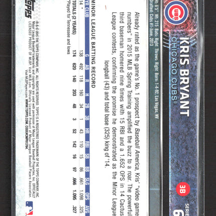 2015 Topps Series 2 Kris Bryant #616 RC