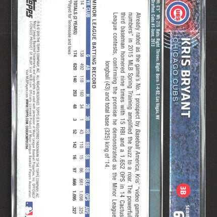 2015 Topps Series Two Kris Bryant #616 RC