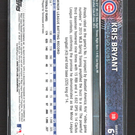 2015 Topps Series Two Kris Bryant #616 RC