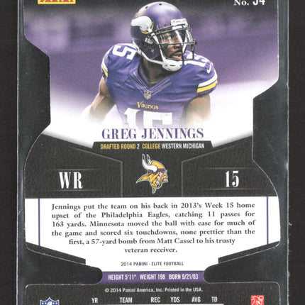 2014 Panini Elite Status Greg Jennings #54 Gold 02/49