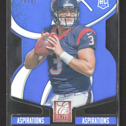 2014 Panini Elite Aspirations Tom Savage #191 RC 74/97
