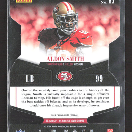 2014 Panini Elite Status Aldon Smith #83 Purple Die-Cut 95/99