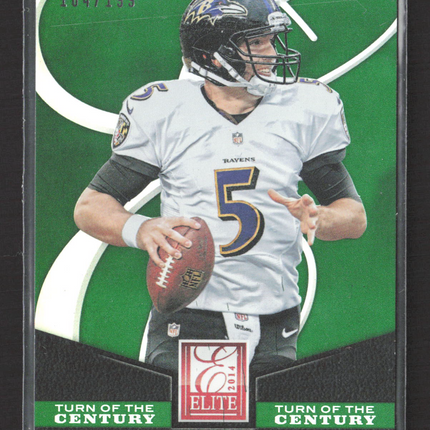 2014 Panini Elite Turn of the Century Joe Flacco #7 Green 164/199