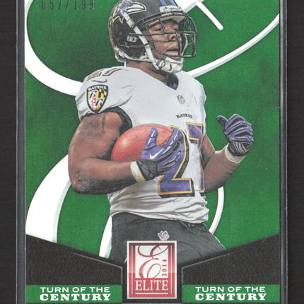 2014 Panini Elite Turn of the Century Ray Rice #9 Green 052/199
