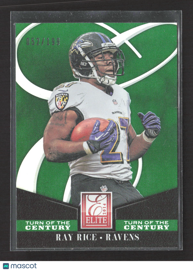 2014 Panini Elite Turn of the Century Ray Rice #9 Green 052/199