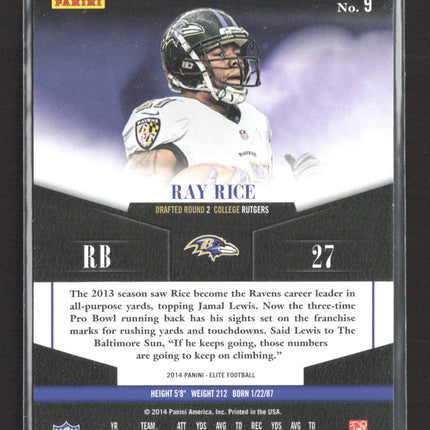 2014 Panini Elite Turn of the Century Ray Rice #9 Green 052/199