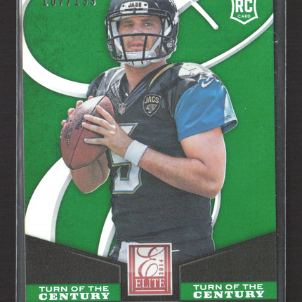 2014 Panini Elite Turn of the Century Blake Bortles #110 Green RC 167/199