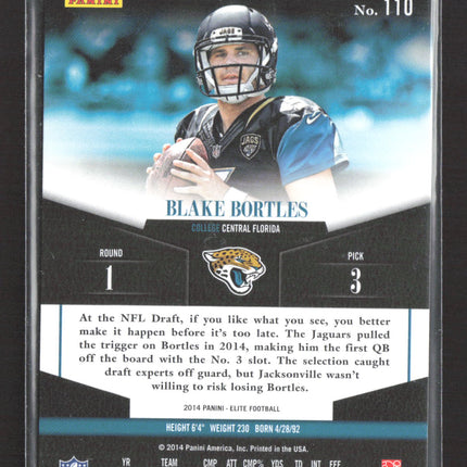 2014 Panini Elite Turn of the Century Blake Bortles #110 Green RC 167/199