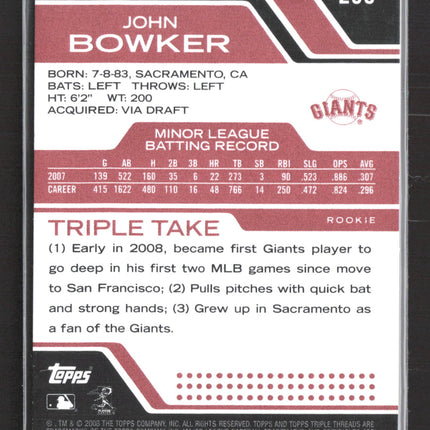 2008 Topps Triple Threads John Bowker #235 1048/1350