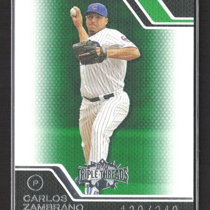 2008 Topps Triple Threads Carlos Zambrano #249 Emerald 120/240