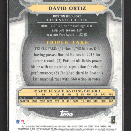 2014 Topps Triple Threads David Ortiz #91 26/99