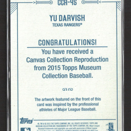 2015 Topps Museum Collection Canvas Collection Yu Darvish #CCR-45 Reproduction