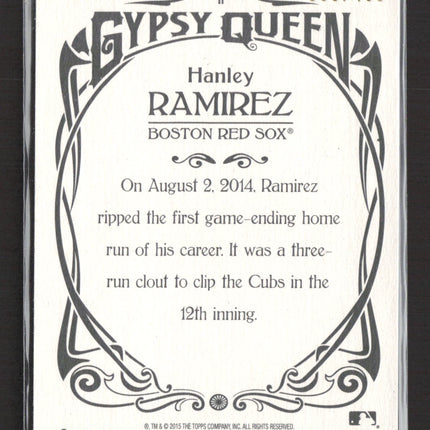 2015 Topps Gypsy Queen Hanley Ramirez #11 Black Border 083/499