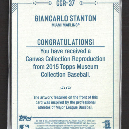 2015 Topps Museum Canvas Collection Giancarlo Stanton #CCR-37 Reproduction