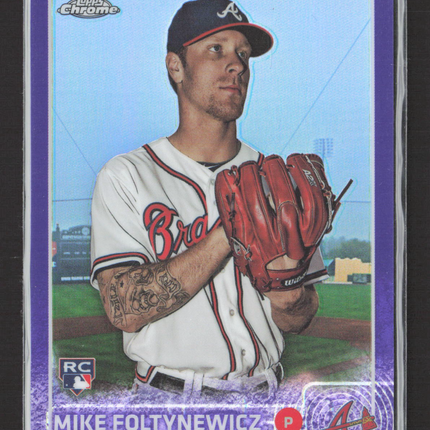 2015 Topps Chrome Mike Foltynewicz #17 Purple Refractor RC 041/250