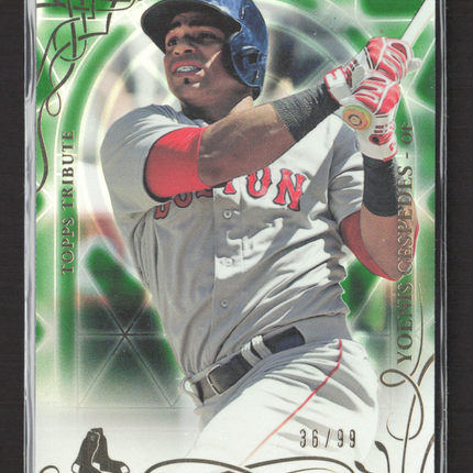 2015 Topps Tribute Yoenis Cespedes #77 Green 36/99