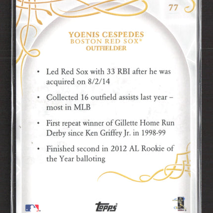 2015 Topps Tribute Yoenis Cespedes #77 Green 36/99