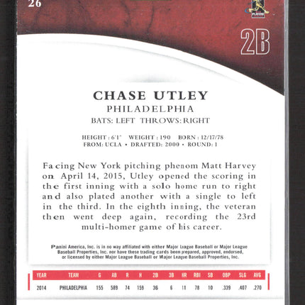 2015 Panini Immaculate Collection Chase Utley #26 16 / 99